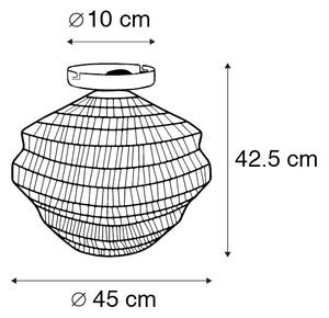 Orientalska stropna svetilka črna 45 cm - Vadi