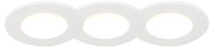 Set 3 vgradnih reflektorjev za kopalnico okroglih LED 5W belih vodotesnih - Blanca