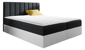 Boxspring postelja Baltimore 125, 140x200, Eko usnje, Blago, Posteljno dno, 146x208x103cm, Vzmetnica