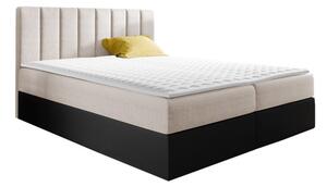 Boxspring postelja Baltimore 125, 160x200, Eko usnje, Blago, Posteljno dno, 166x208x103cm, Vzmetnica