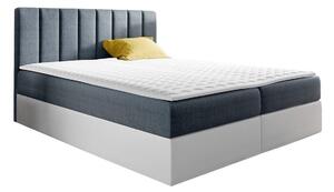 Boxspring postelja Baltimore 125, 200x200, Eko usnje, Blago, Posteljno dno, 206x208x103cm, Vzmetnica