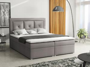 Boxspring postelja Pomona 113, 140x200, Blago, Posteljno dno, 140x215x115cm, Vzmetnica