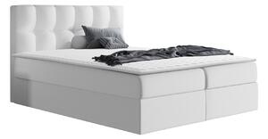 Boxspring postelja Baltimore 128, 160x200, Eko usnje, Posteljno dno, 166x208x103cm, Vzmetnica