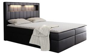 Boxspring postelja Baltimore 131, 140x200, Eko usnje, Posteljno dno, 142x217x123cm, Vzmetnica