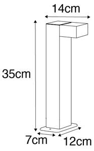 Industrijska stoječa zunanja svetilka antično zlato 35 cm IP44 - Baleno