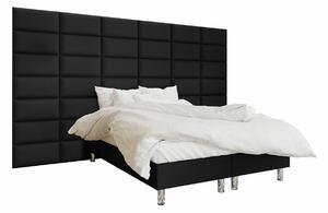 Boxspring postelja Logan 104, 180x200, Eko usnje, Posteljno dno, 360x200x210cm, Vzmetnica