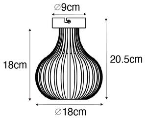 Moderna stropna svetilka rjava 18 cm - Sapphira