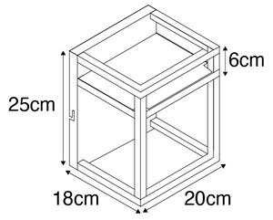 Industrijska stenska svetilka črna s stojalom - Cage Rack