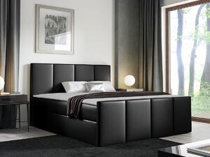 Boxspring postelja Baltimore 154, 180x200, Eko usnje, Posteljno dno, 184x213x103cm, Vzmetnica