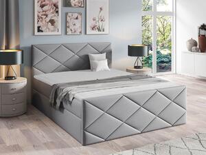 Boxspring postelja Baltimore 155, 120x200, Blago, Posteljno dno, 124x213x103cm, Vzmetnica