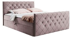 Boxspring postelja Baltimore 158, 180x200, Blago, Posteljno dno, 184x213x103cm, Vzmetnica