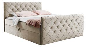 Boxspring postelja Baltimore 158, 180x200, Blago, Posteljno dno, 184x213x103cm, Vzmetnica