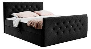 Boxspring postelja Baltimore 158, 180x200, Blago, Posteljno dno, 184x213x103cm, Vzmetnica