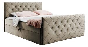 Boxspring postelja Baltimore 158, 140x200, Blago, Posteljno dno, 144x213x103cm, Vzmetnica