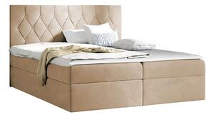 Boxspring postelja Baltimore 159, 180x200, Blago, Posteljno dno, 187x208x103cm, Vzmetnica