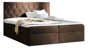 Boxspring postelja Baltimore 159, 140x200, Blago, Posteljno dno, 147x208x103cm, Vzmetnica