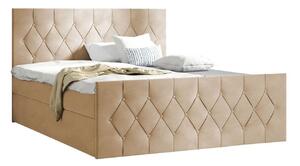 Boxspring postelja Baltimore 161, 180x200, Blago, Posteljno dno, 187x216x103cm, Vzmetnica