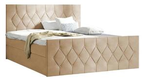 Boxspring postelja Baltimore 161, 160x200, Blago, Posteljno dno, 167x216x103cm, Vzmetnica