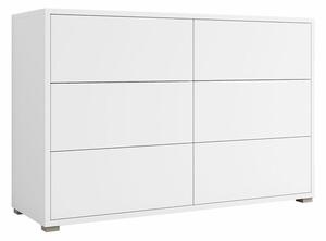 Komoda Comfivo A102, Bela, 73x120x41cm