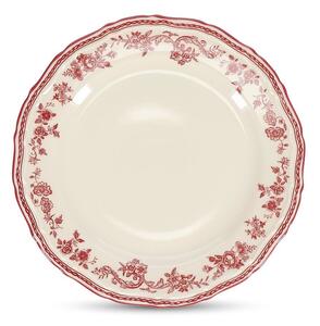 Bordo rdeč/slonokoščen desertni porcelanast krožnik ø 21,5 cm Cyril – S|P Collection