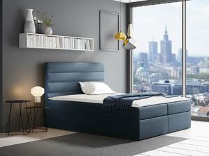 Boxspring postelja Baltimore 129, 140x200, Blago, Posteljno dno, 146x208x103cm, Vzmetnica