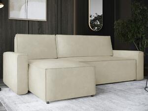 Kotna garnitura Stamford 107, Funkcija spanje, Predal, 235x150x87cm, Noge: Plastika