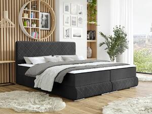 Boxspring postelja Carlsbad 116, 140x200, Blago, Posteljno dno, 143x218x105cm, Vzmetnica