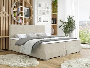 Boxspring postelja Carlsbad 116, 160x200, Blago, Posteljno dno, 163x218x105cm, Vzmetnica