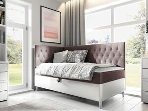 Boxspring postelja Baltimore 167, 90x200, Eko usnje, Blago, Posteljno dno, 98x208x115cm, Vzmetnica