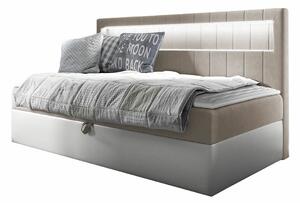 Boxspring postelja Baltimore 168, 80x200, Eko usnje, Blago, Na voljo, 92x202x104cm