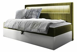 Boxspring postelja Baltimore 168, 80x200, Blago, Eko usnje, Na voljo, 92x202x104cm