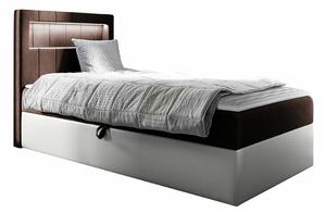 Boxspring postelja Baltimore 169, 90x200, Eko usnje, Blago, Posteljno dno, 92x212x104cm, Vzmetnica