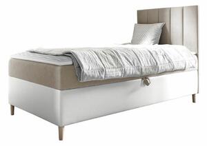 Boxspring postelja Baltimore 170, 90x200, Eko usnje, Blago, Posteljno dno, 92x208x115cm, Vzmetnica