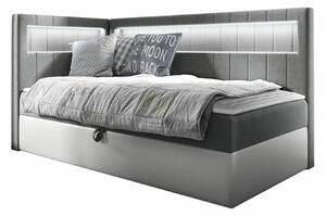 Boxspring postelja Baltimore 172, 80x200, Eko usnje, Blago, Posteljno dno, 92x212x104cm, Vzmetnica