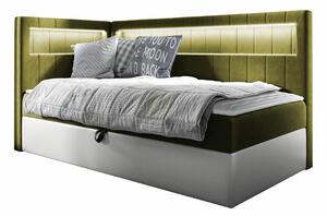 Boxspring postelja Baltimore 172, 90x200, Eko usnje, Blago, Posteljno dno, 102x212x104cm, Vzmetnica