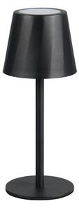 Mat črna LED namizna svetilka s kovinskim senčilom (višina 21 cm) Diaz – Reality