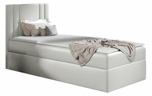 Boxspring postelja Baltimore 179, 80x200, Eko usnje, Posteljno dno, 82x208x103cm, Vzmetnica