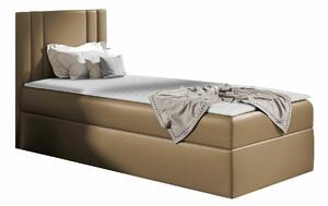 Boxspring postelja Baltimore 179, 100x200, Eko usnje, Posteljno dno, 102x208x103cm, Vzmetnica