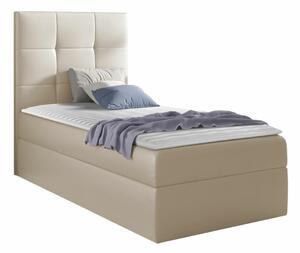 Boxspring postelja Baltimore 180, 80x200, Eko usnje, Posteljno dno, 82x208x103cm, Vzmetnica