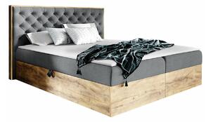 Boxspring postelja Baltimore 182, 200x200, Blago, Posteljno dno, 210x211x105cm, Vzmetnica