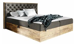 Boxspring postelja Baltimore 182, 200x200, Blago, Posteljno dno, 210x211x105cm, Vzmetnica