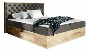 Boxspring postelja Baltimore 182, 140x200, Blago, Posteljno dno, 150x211x105cm, Vzmetnica