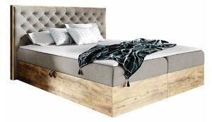 Boxspring postelja Baltimore 182, 140x200, Blago, Posteljno dno, 150x211x105cm, Vzmetnica