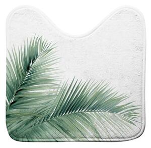 Bela/zelena kopalniška preproga za WC 45x45 cm Havane – douceur d'intérieur