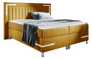 Boxspring postelja Baltimore 188, 200x200, Blago, Posteljno dno, 232x211x120cm, Vzmetnica, Bor