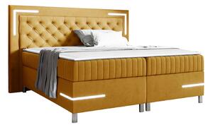 Boxspring postelja Baltimore 189, 160x200, Blago, Posteljno dno, 192x211x120cm, Vzmetnica, Bor