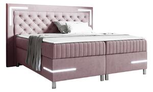 Boxspring postelja Baltimore 189, 140x200, Blago, Posteljno dno, 172x211x120cm, Vzmetnica, Bor