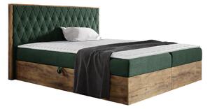 Boxspring postelja Baltimore 190, 140x200, Blago, Posteljno dno, 148x208x103cm, Vzmetnica