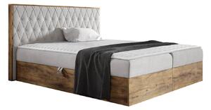 Boxspring postelja Baltimore 190, 160x200, Blago, Posteljno dno, 168x208x103cm, Vzmetnica