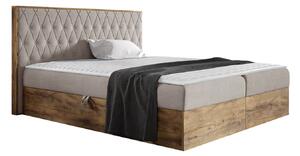 Boxspring postelja Baltimore 190, 120x200, Blago, Posteljno dno, 128x208x103cm, Vzmetnica